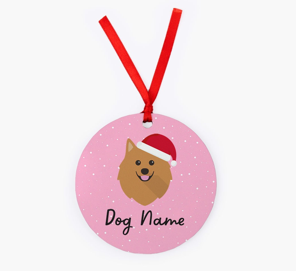 Snow: Personalised {breedFullName} Christmas Decoration