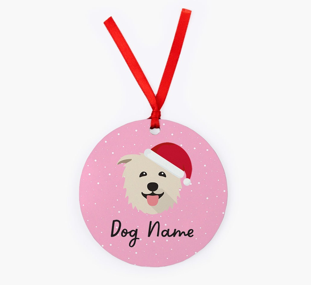 Snow: Personalised {breedFullName} Christmas Decoration