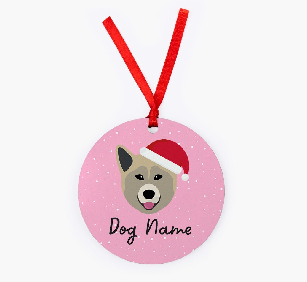 Snow: Personalised {breedFullName} Christmas Decoration