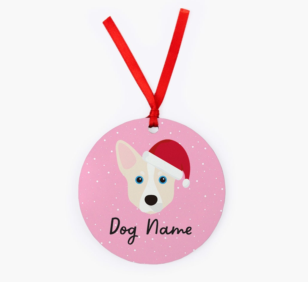 Snow: Personalised {breedFullName} Christmas Decoration