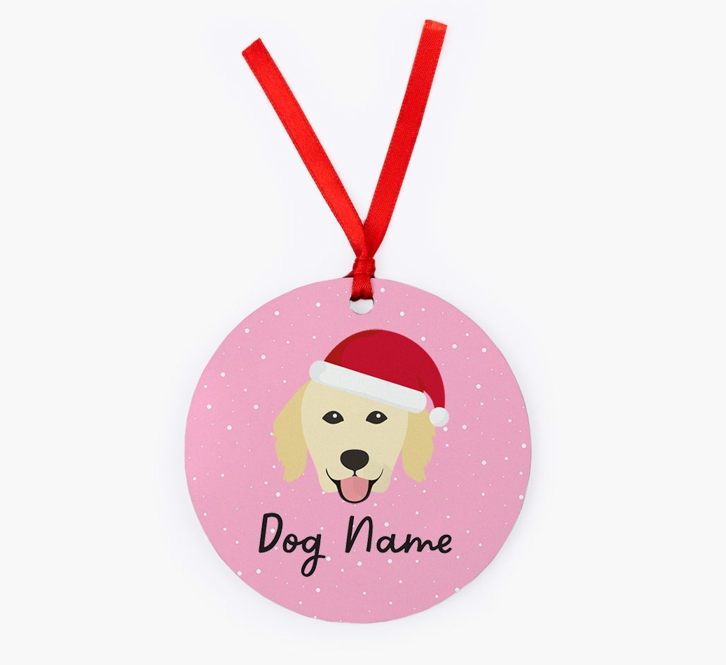 Snow: Personalised {breedFullName} Christmas Decoration