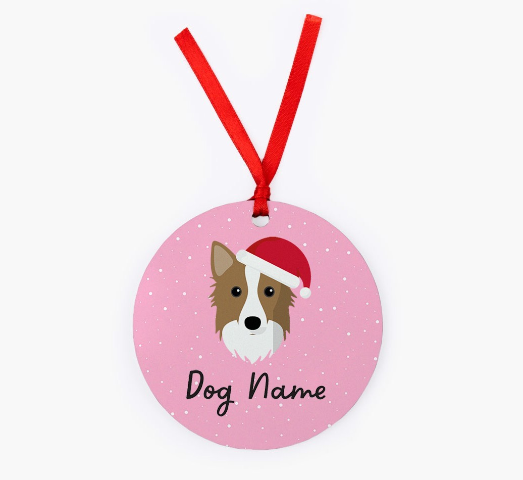 Snow: Personalised {breedFullName} Christmas Decoration