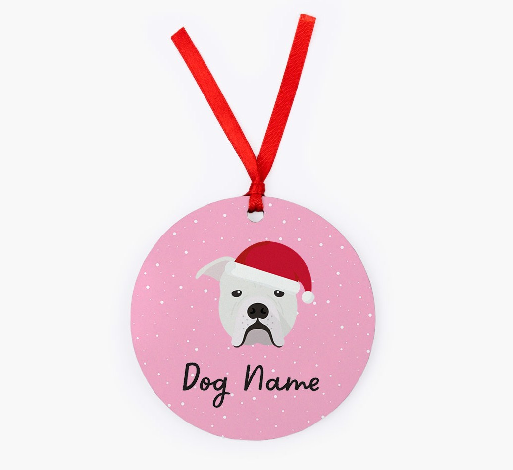Snow: Personalised {breedFullName} Christmas Decoration