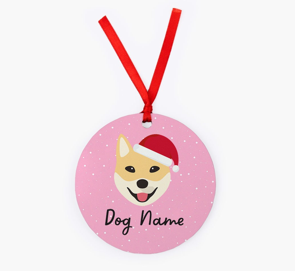 Snow: Personalised {breedFullName} Christmas Decoration