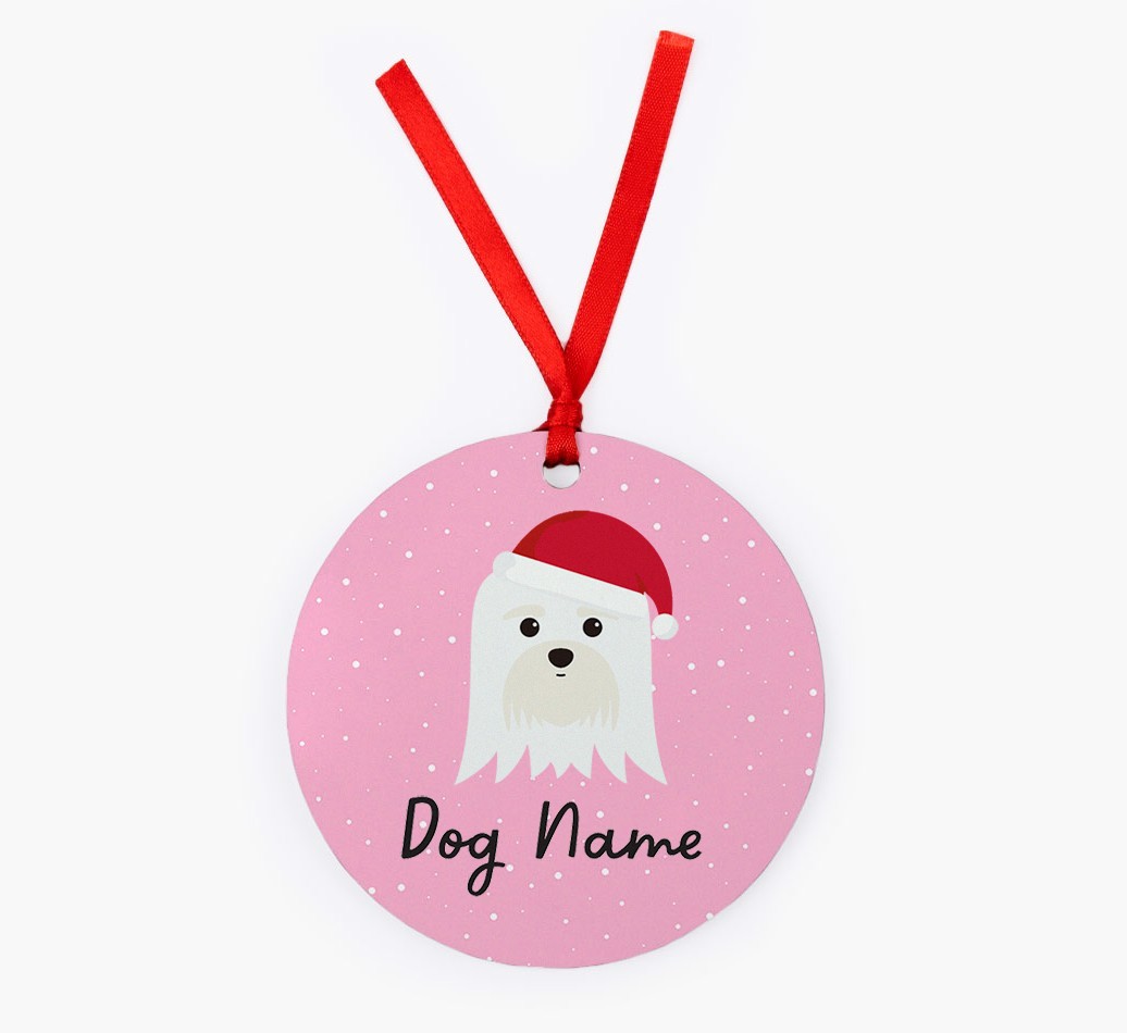 Snow: Personalized {breedFullName} Christmas Decoration