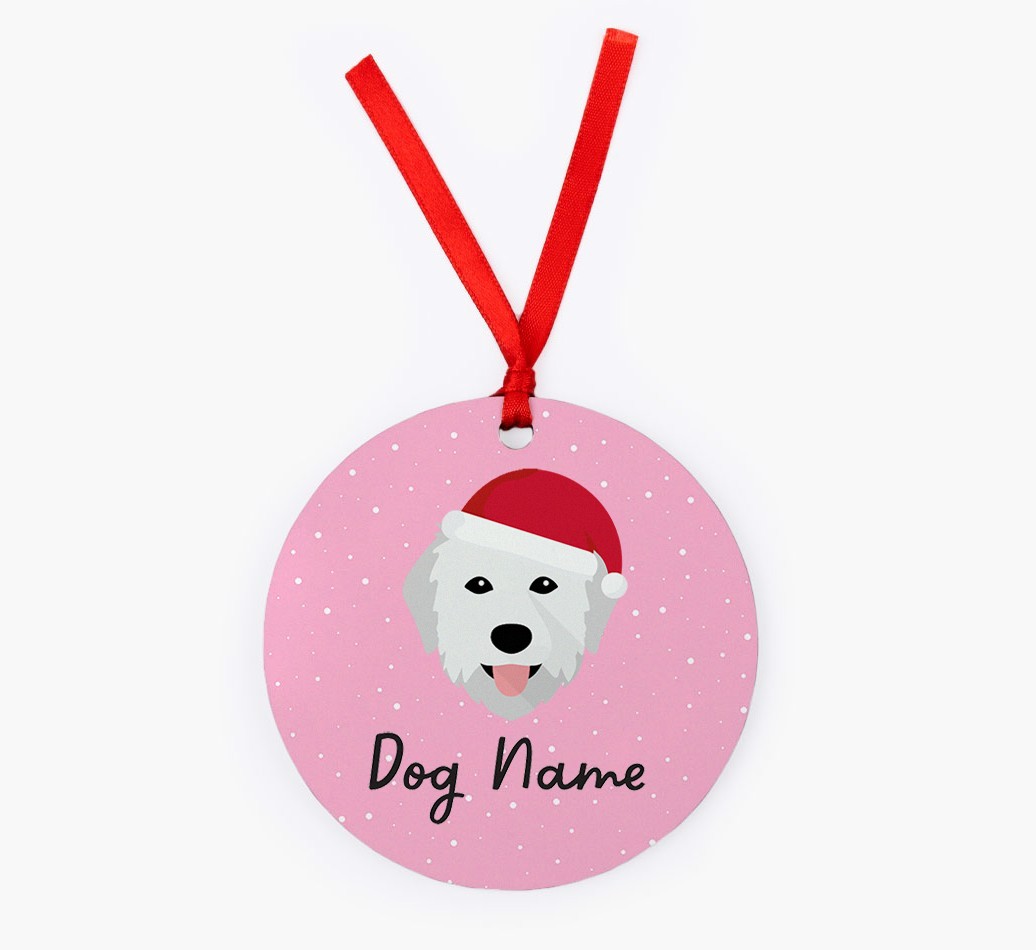 Snow: Personalised {breedFullName} Christmas Decoration