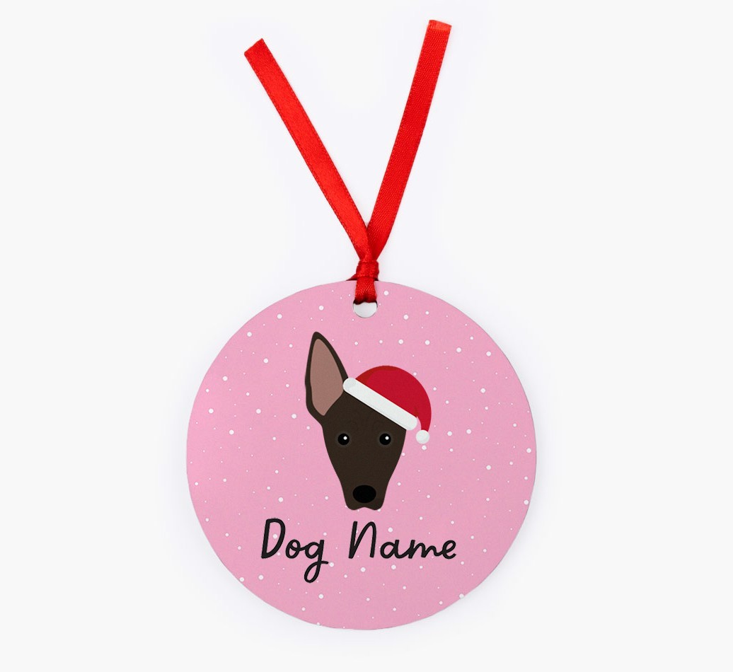 Snow: Personalised {breedFullName} Christmas Decoration