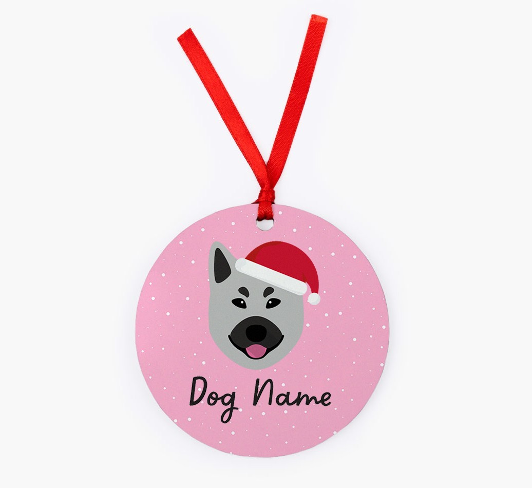 Snow: Personalised {breedFullName} Christmas Decoration