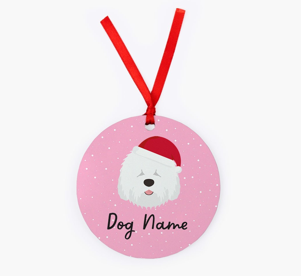 Snow: Personalised {breedFullName} Christmas Decoration