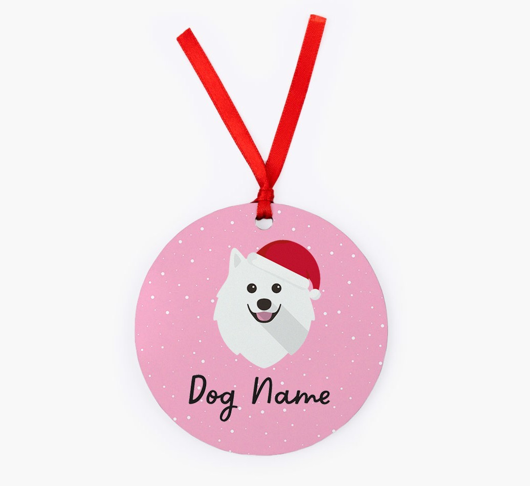 Snow: Personalised {breedFullName} Christmas Decoration