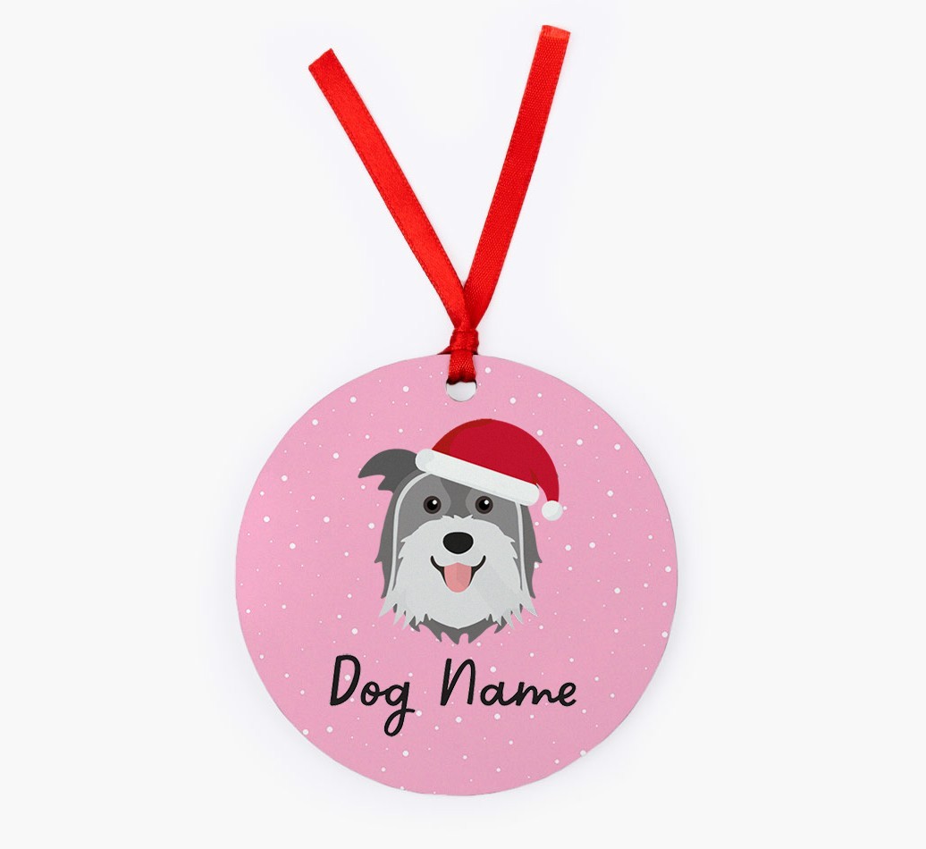 Snow: Personalised {breedFullName} Christmas Decoration