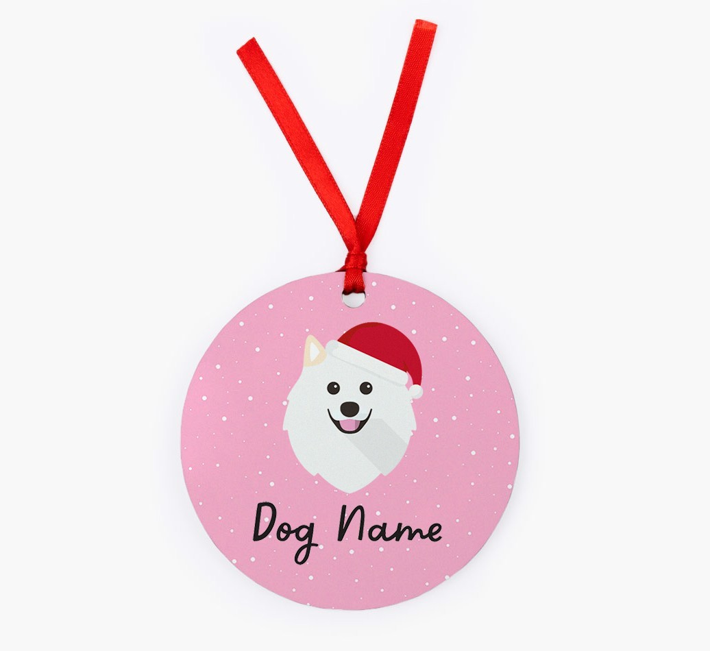 Snow: Personalised {breedFullName} Christmas Decoration