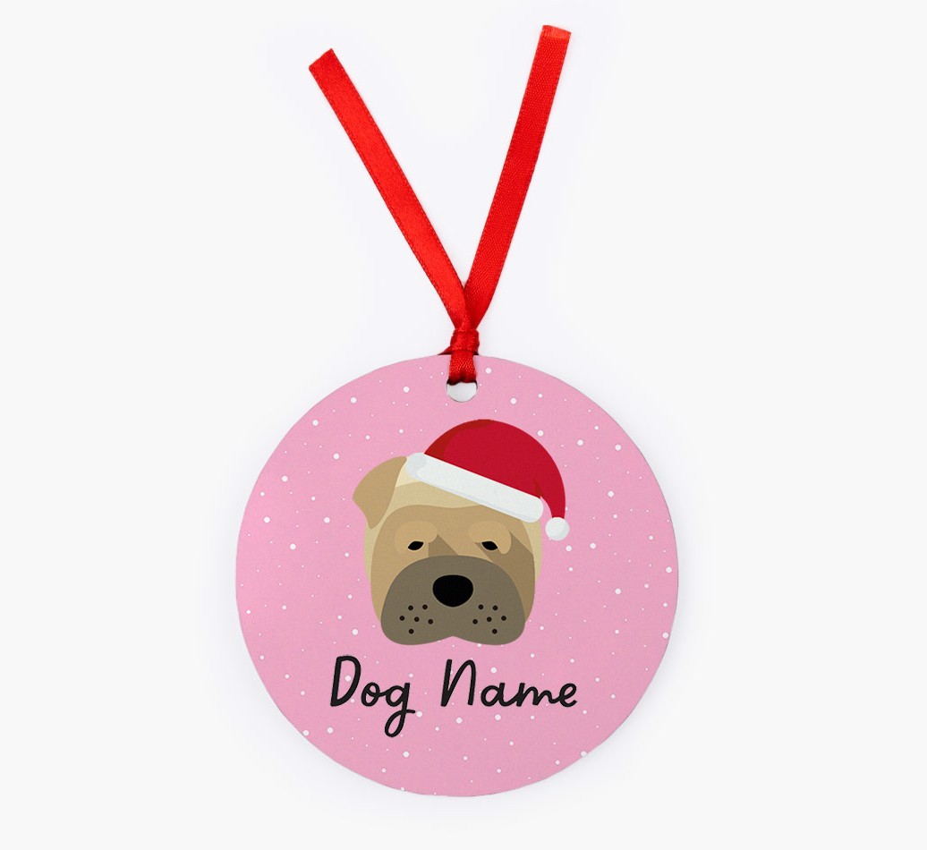Snow: Personalised {breedFullName} Christmas Decoration