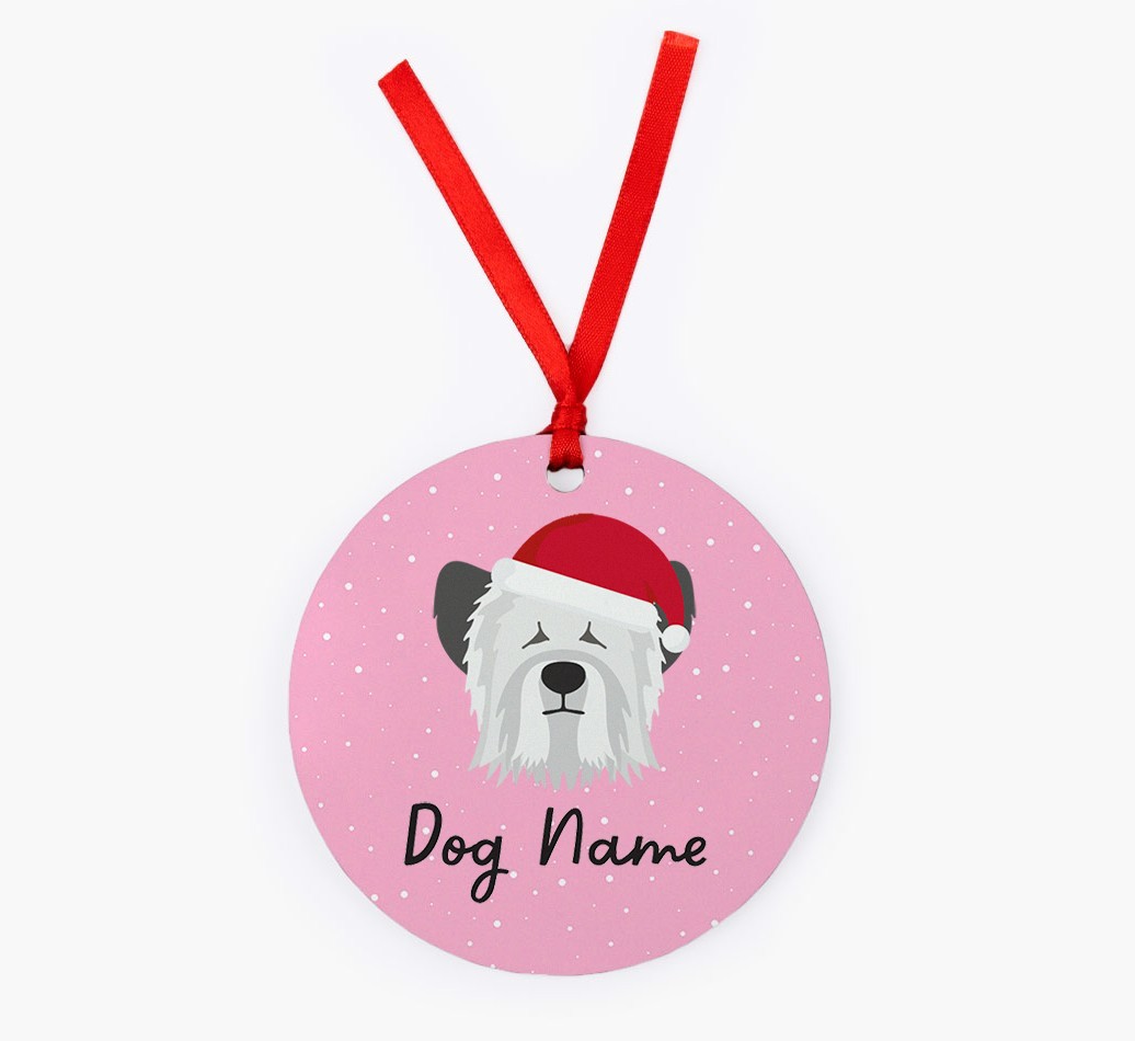 Snow: Personalised {breedFullName} Christmas Decoration