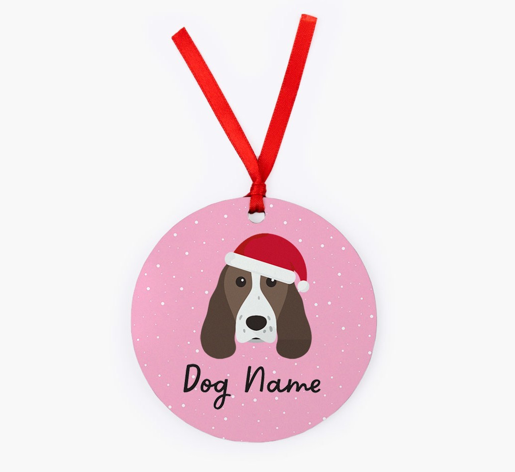 Snow: Personalised {breedFullName} Christmas Decoration