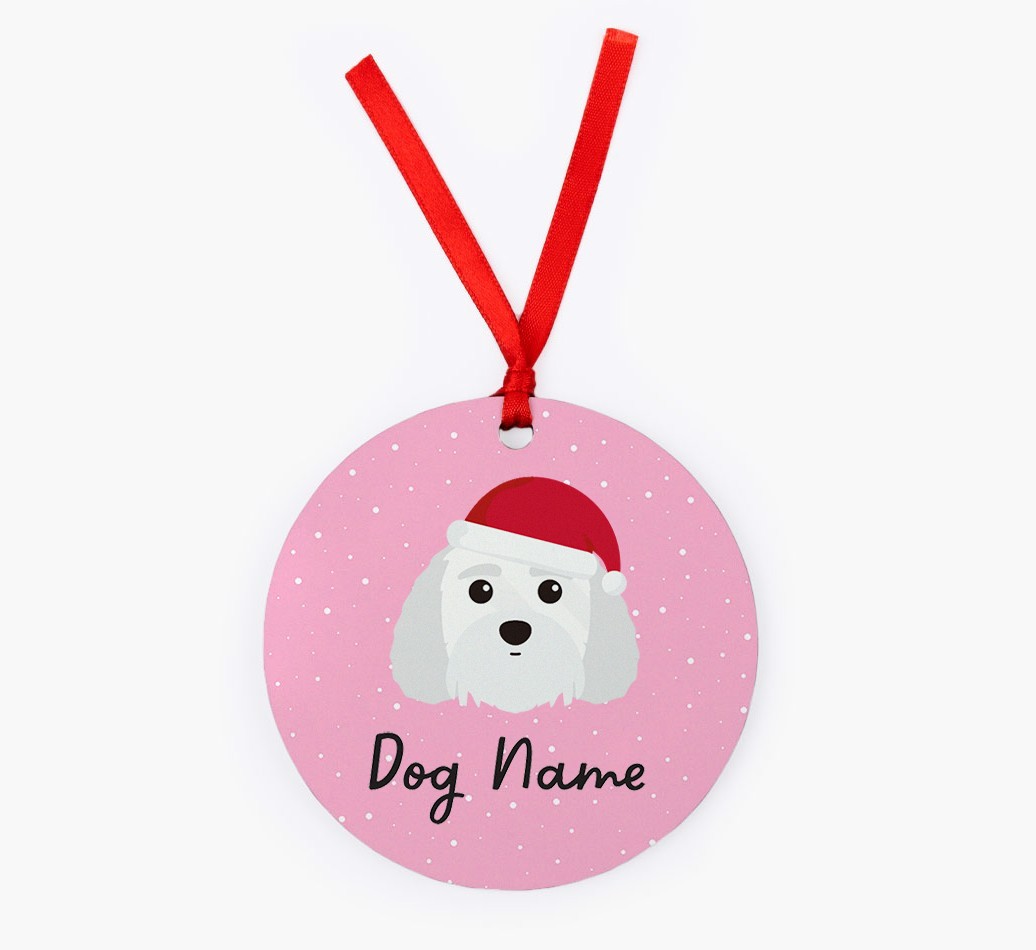 Snow: Personalised {breedFullName} Christmas Decoration
