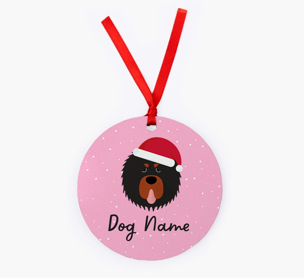 Snow: Personalised {breedFullName} Christmas Decoration