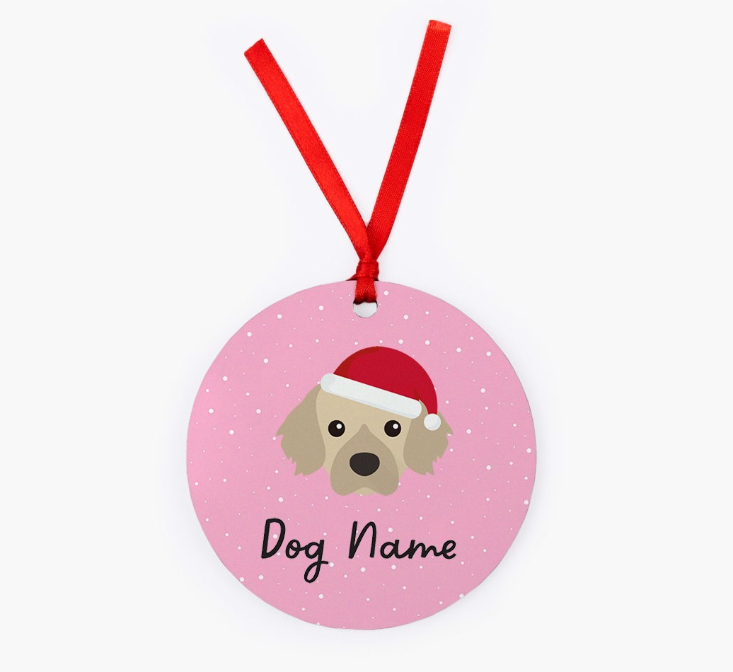 Snow: Personalised {breedFullName} Christmas Decoration