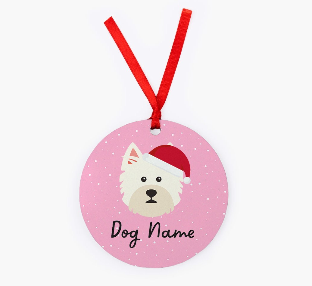 Snow: Personalised {breedFullName} Christmas Decoration
