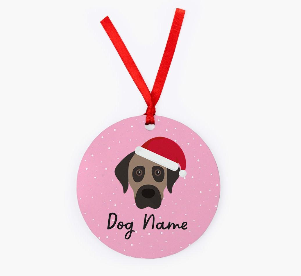 Snow: Personalized {breedFullName} Christmas Decoration
