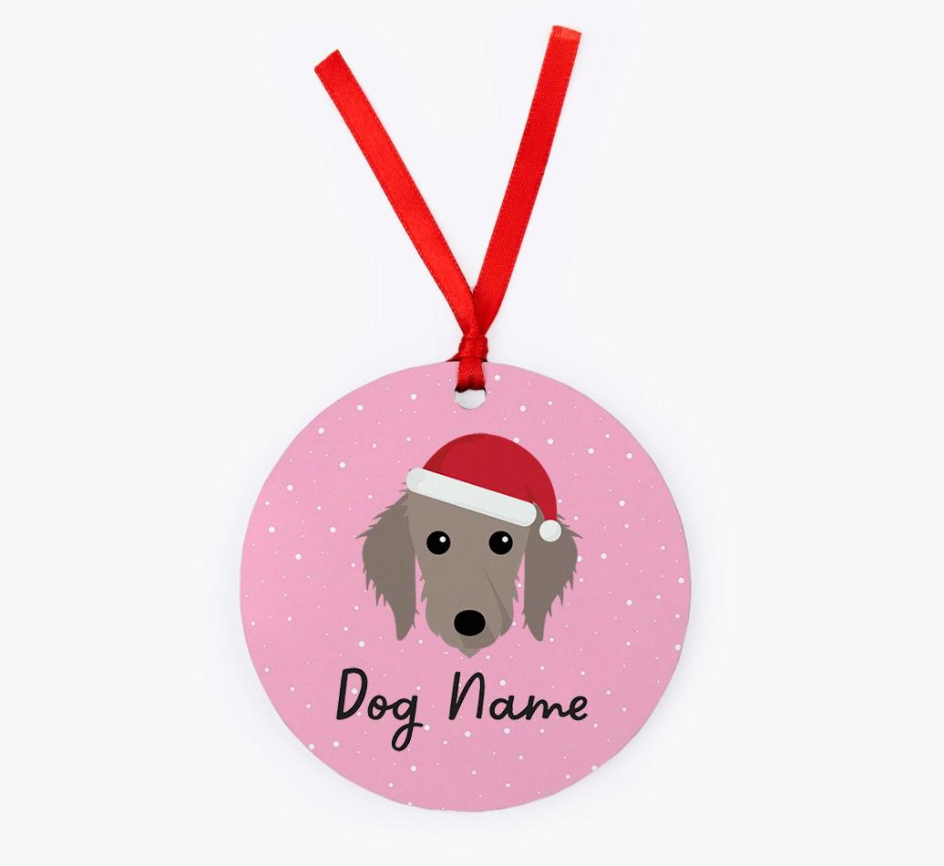 Snow: Personalized {breedFullName} Christmas Decoration