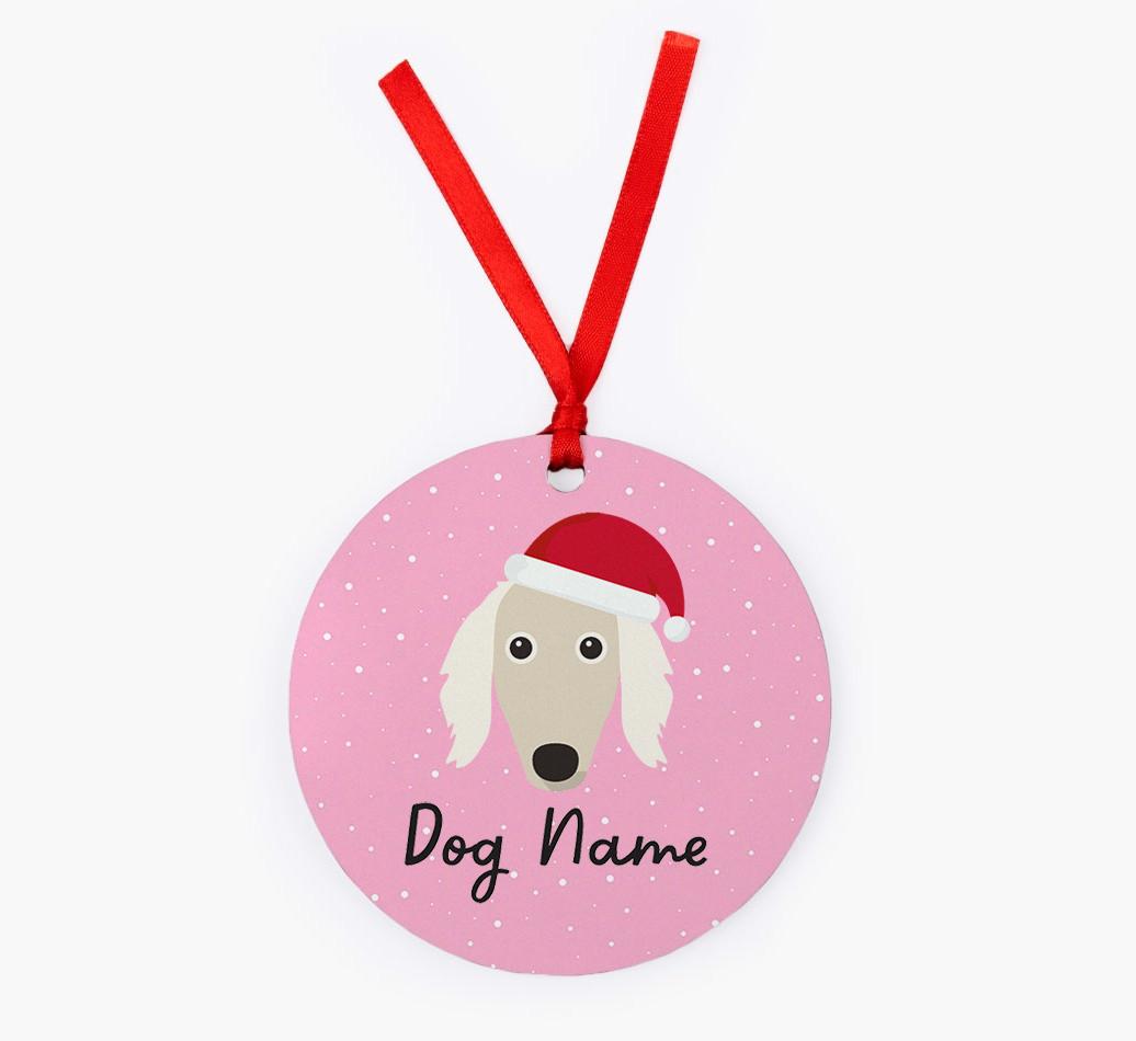 Snow: Personalized {breedFullName} Christmas Decoration