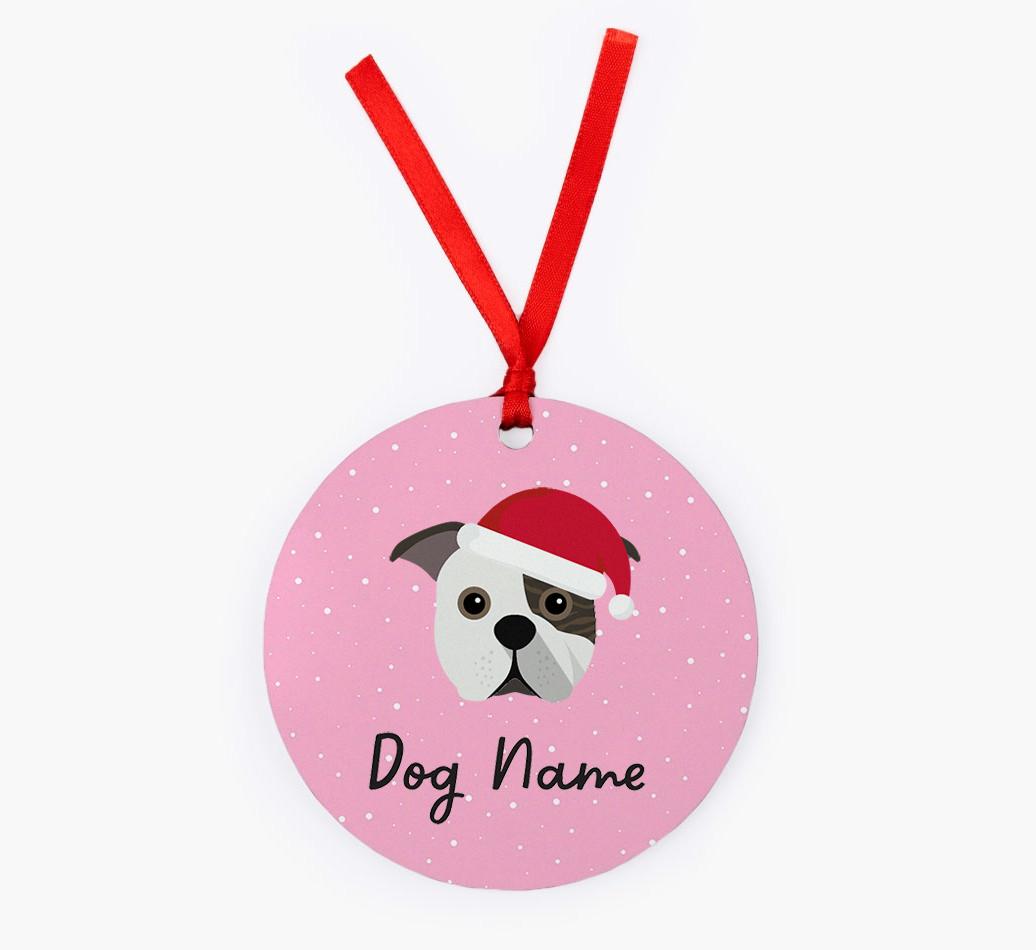 Snow: Personalized {breedFullName} Christmas Decoration