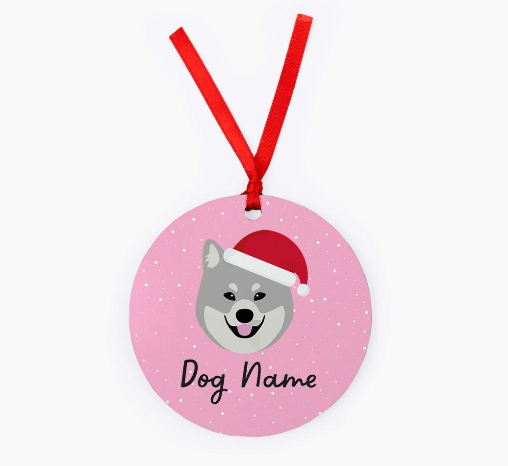 Snow: Personalized {breedFullName} Christmas Decoration