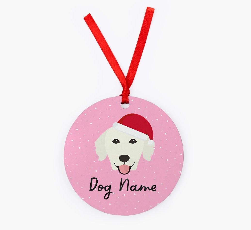 Snow: Personalised {breedFullName} Christmas Decoration