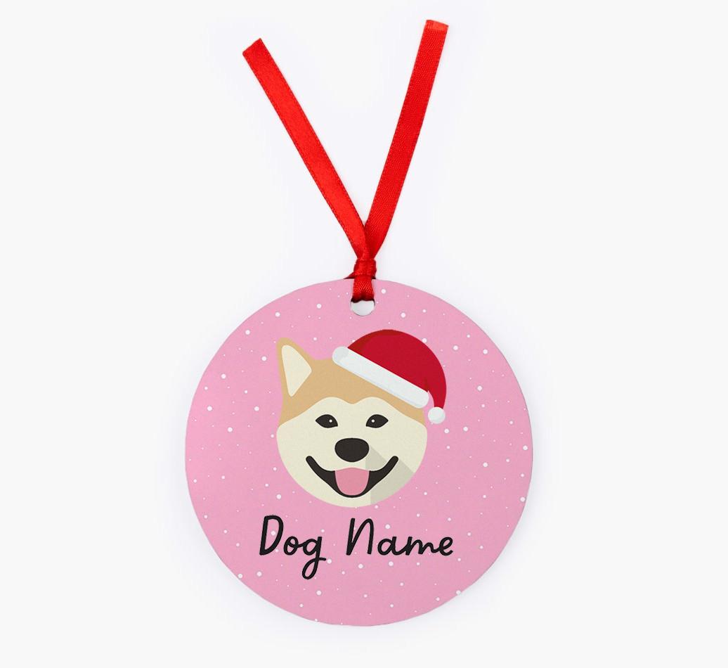 Snow: Personalized {breedFullName} Christmas Decoration