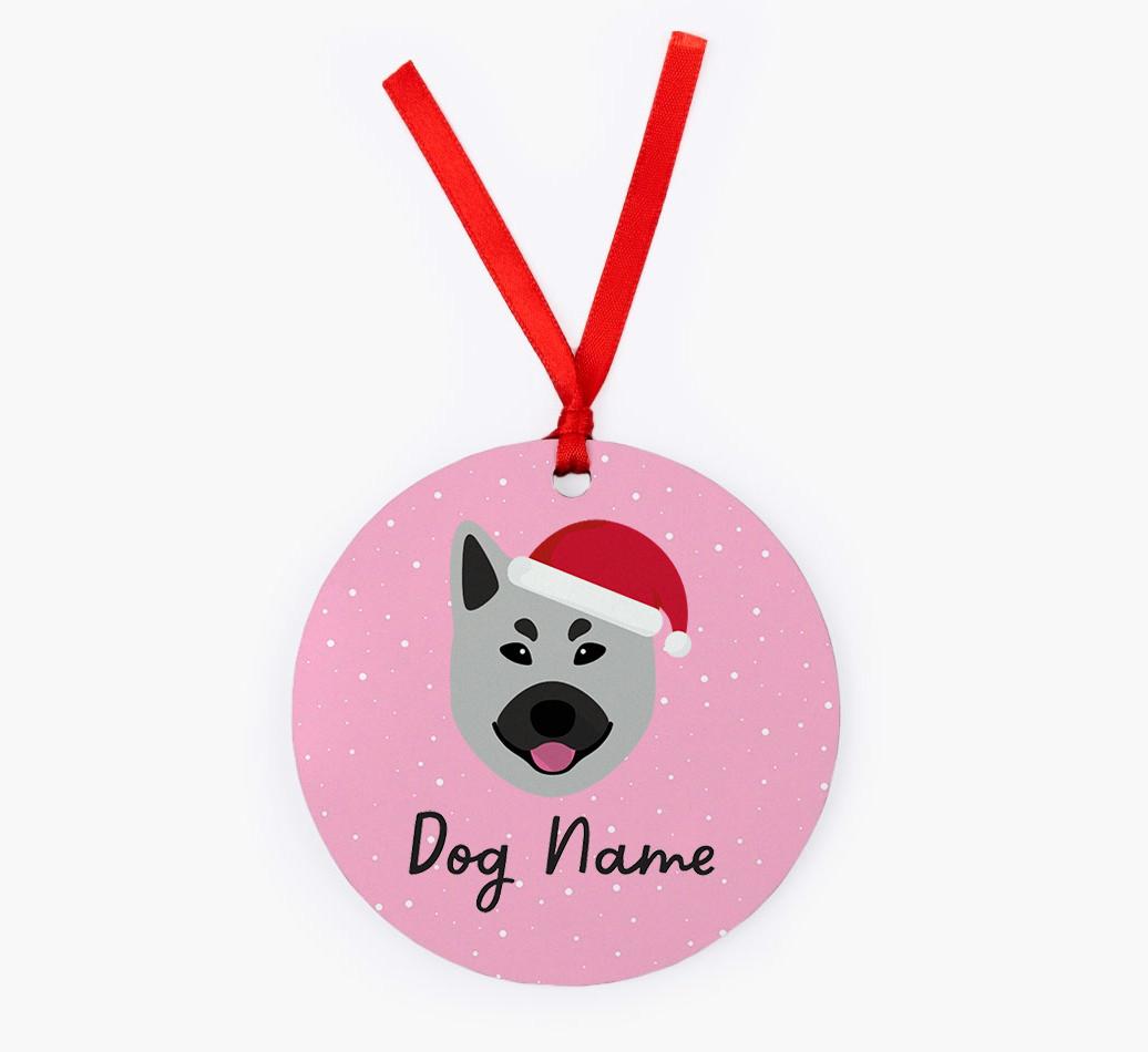 Snow: Personalised {breedFullName} Christmas Decoration