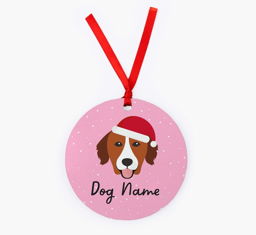 Snow: Personalised {breedFullName} Christmas Decoration