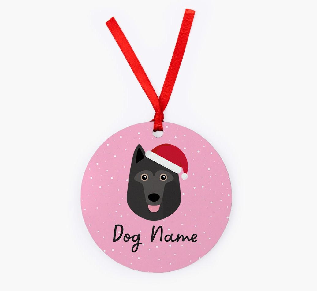 Snow: Personalized {breedFullName} Christmas Decoration
