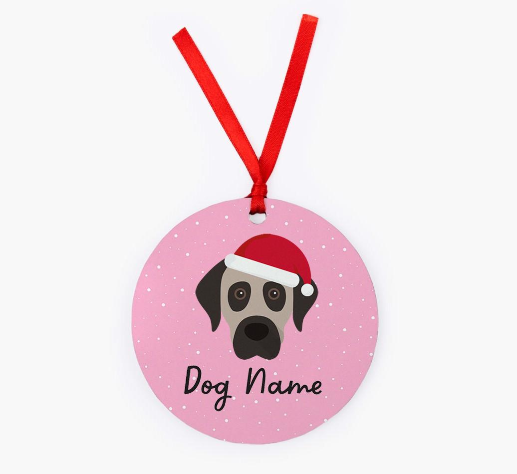 Snow: Personalized {breedFullName} Christmas Decoration