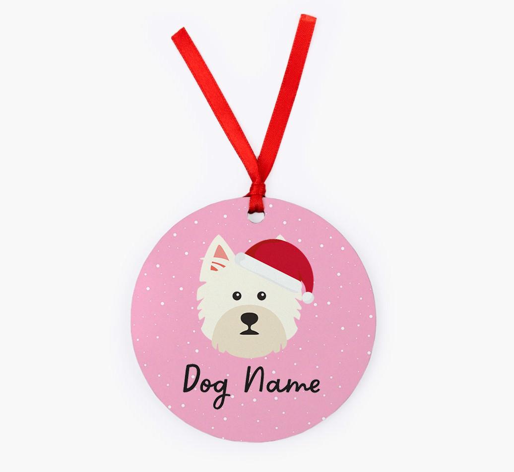 Snow: Personalized {breedFullName} Christmas Decoration