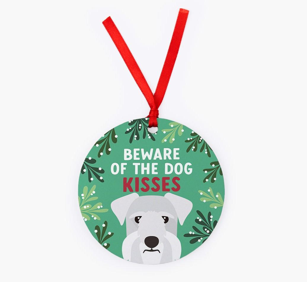 Beware Of The Dog Kisses: Personalized {breedFullName} Christmas Decoration