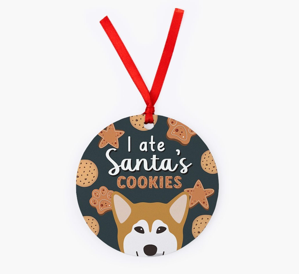 I Ate Santa's Cookies: Personalized {breedFullName} Christmas Decoration
