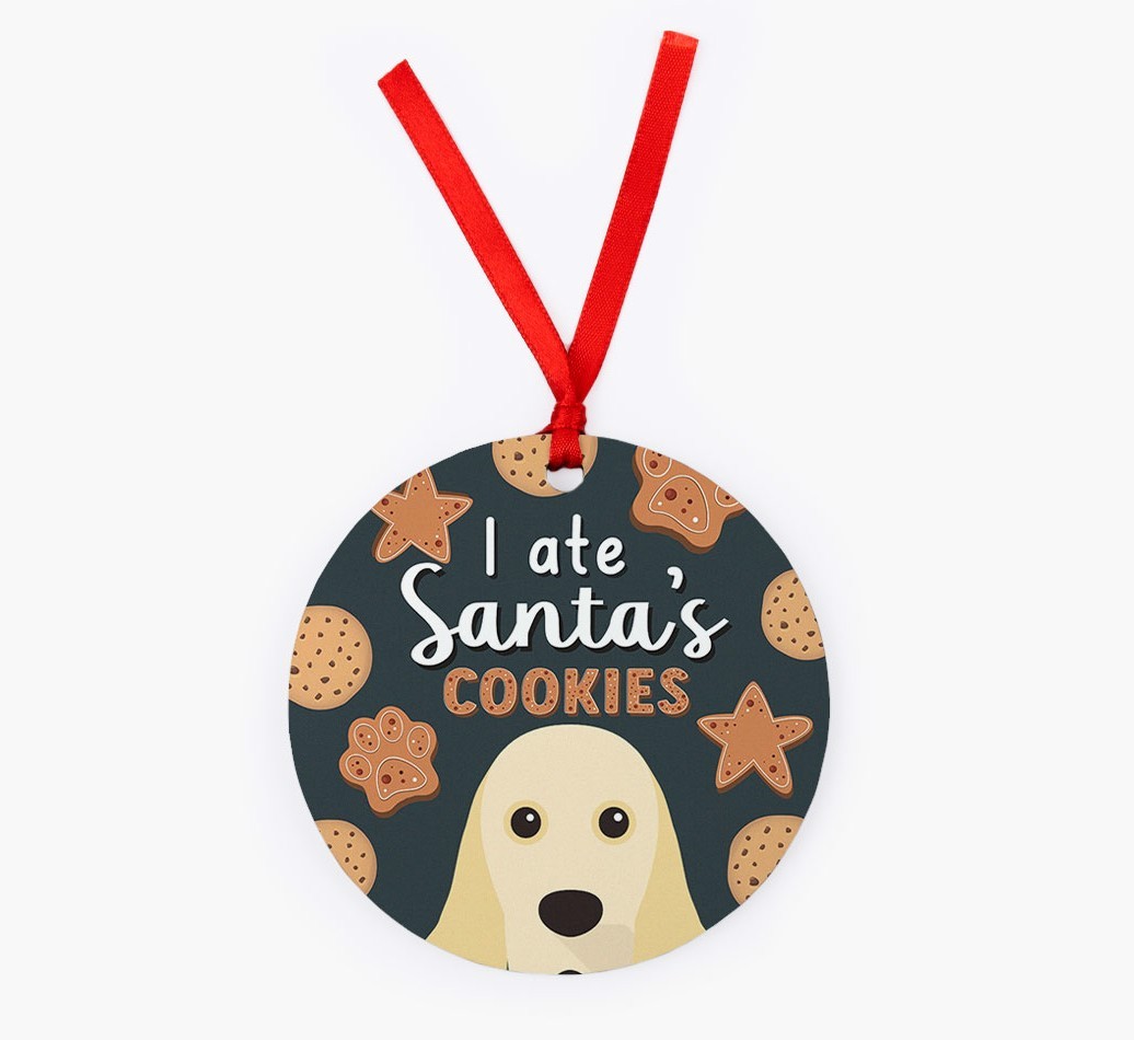 I Ate Santa's Cookies: Personalized {breedFullName} Christmas Decoration