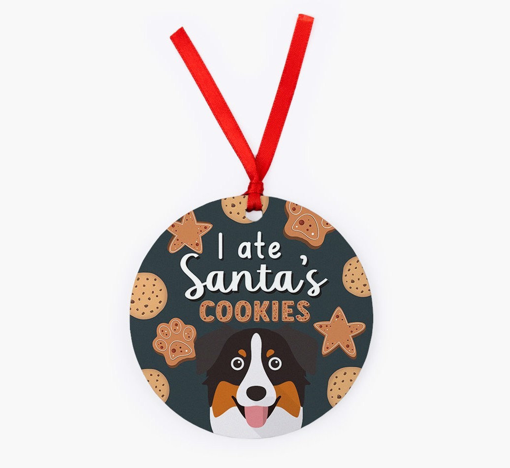 I Ate Santa's Cookies: Personalised {breedFullName} Christmas Decoration