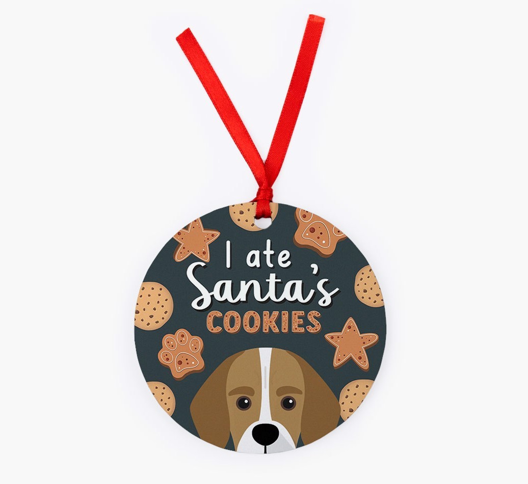 I Ate Santa's Cookies: Personalized {breedFullName} Christmas Decoration