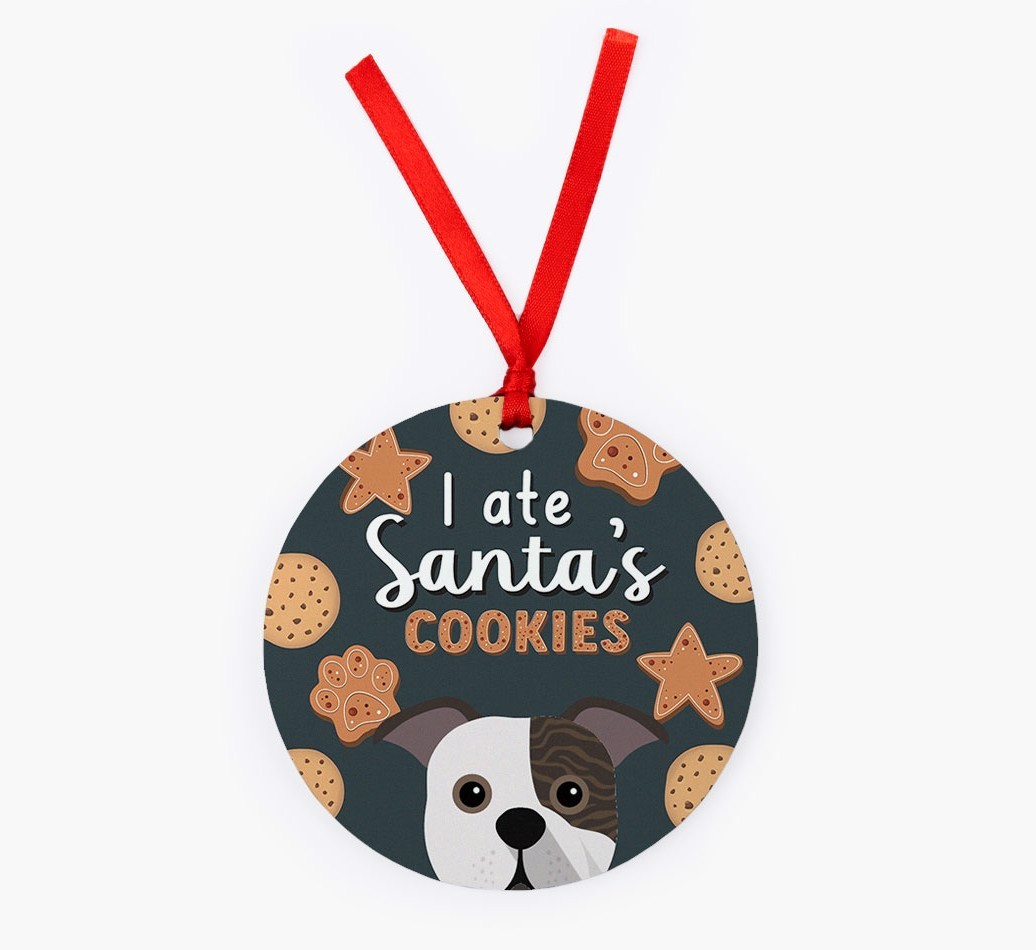 I Ate Santa's Cookies: Personalized {breedFullName} Christmas Decoration