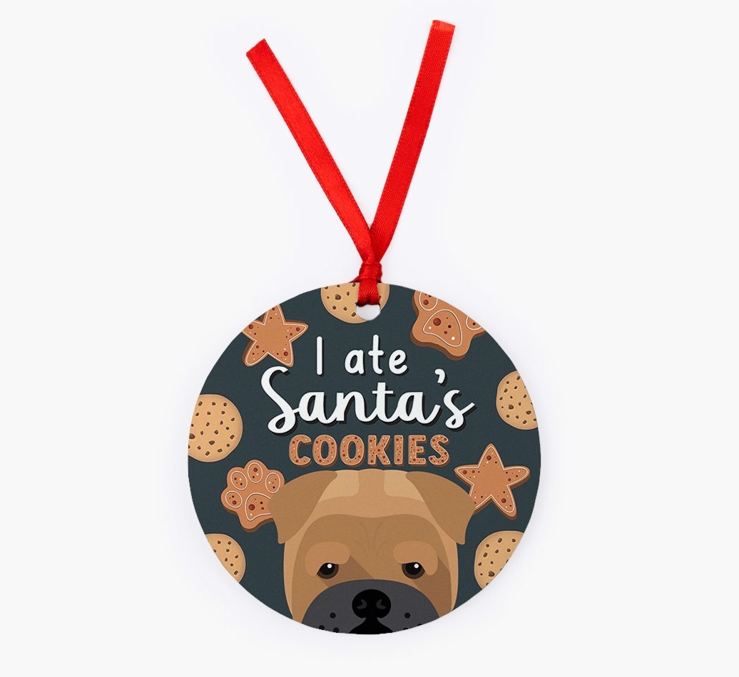 I Ate Santa's Cookies: Personalized {breedFullName} Christmas Decoration
