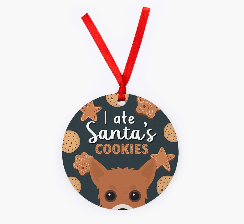 I Ate Santa's Cookies: Personalised {breedFullName} Christmas Decoration