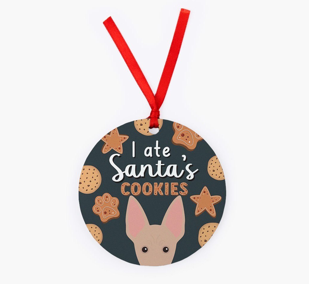 I Ate Santa's Cookies: Personalized {breedFullName} Christmas Decoration