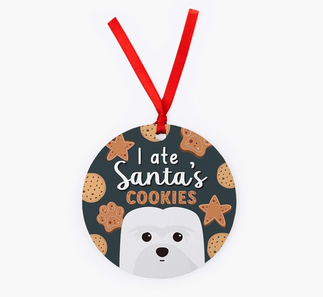 I Ate Santa's Cookies: Personalised {breedFullName} Christmas Decoration