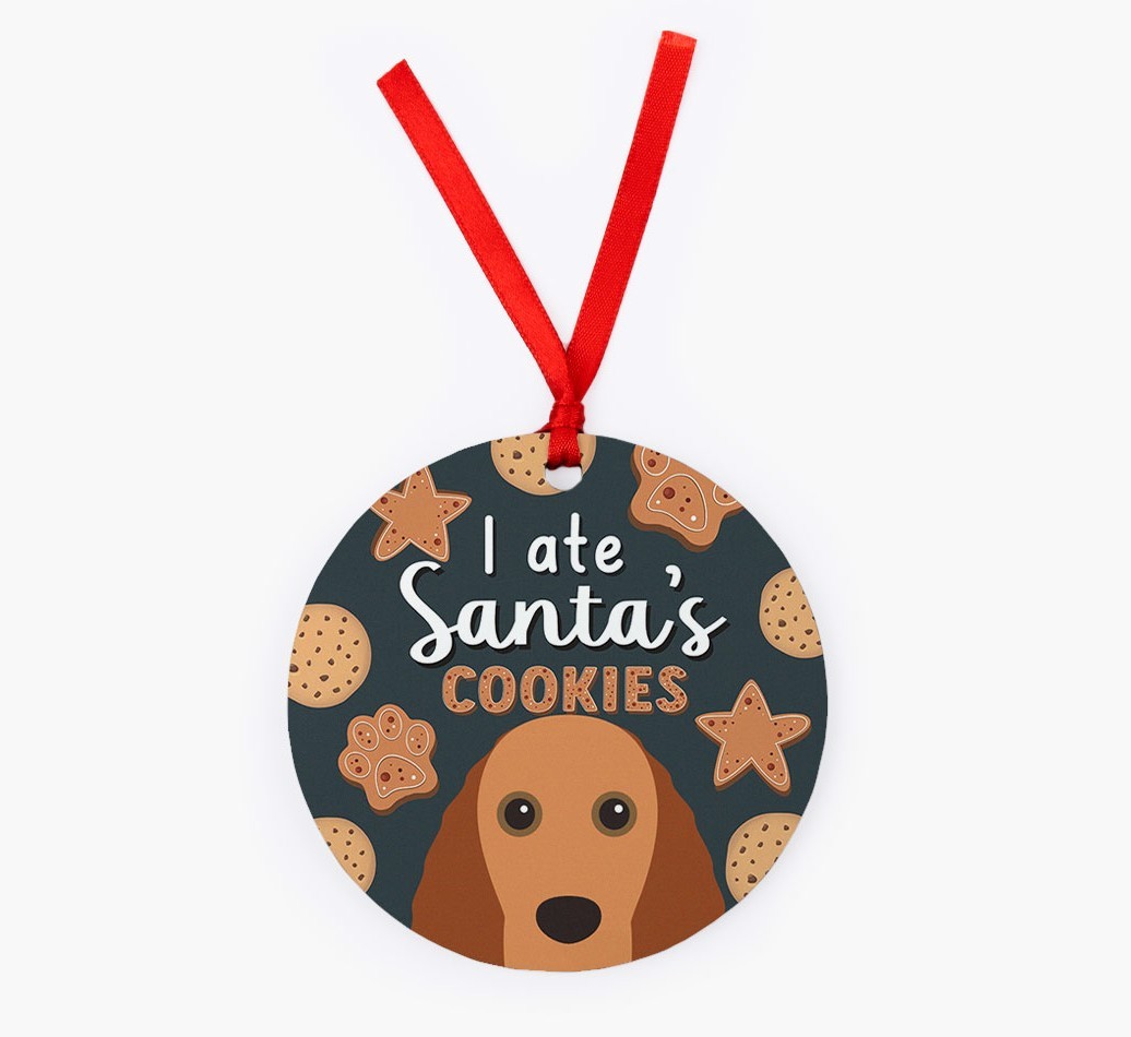 I Ate Santa's Cookies: Personalized {breedFullName} Christmas Decoration