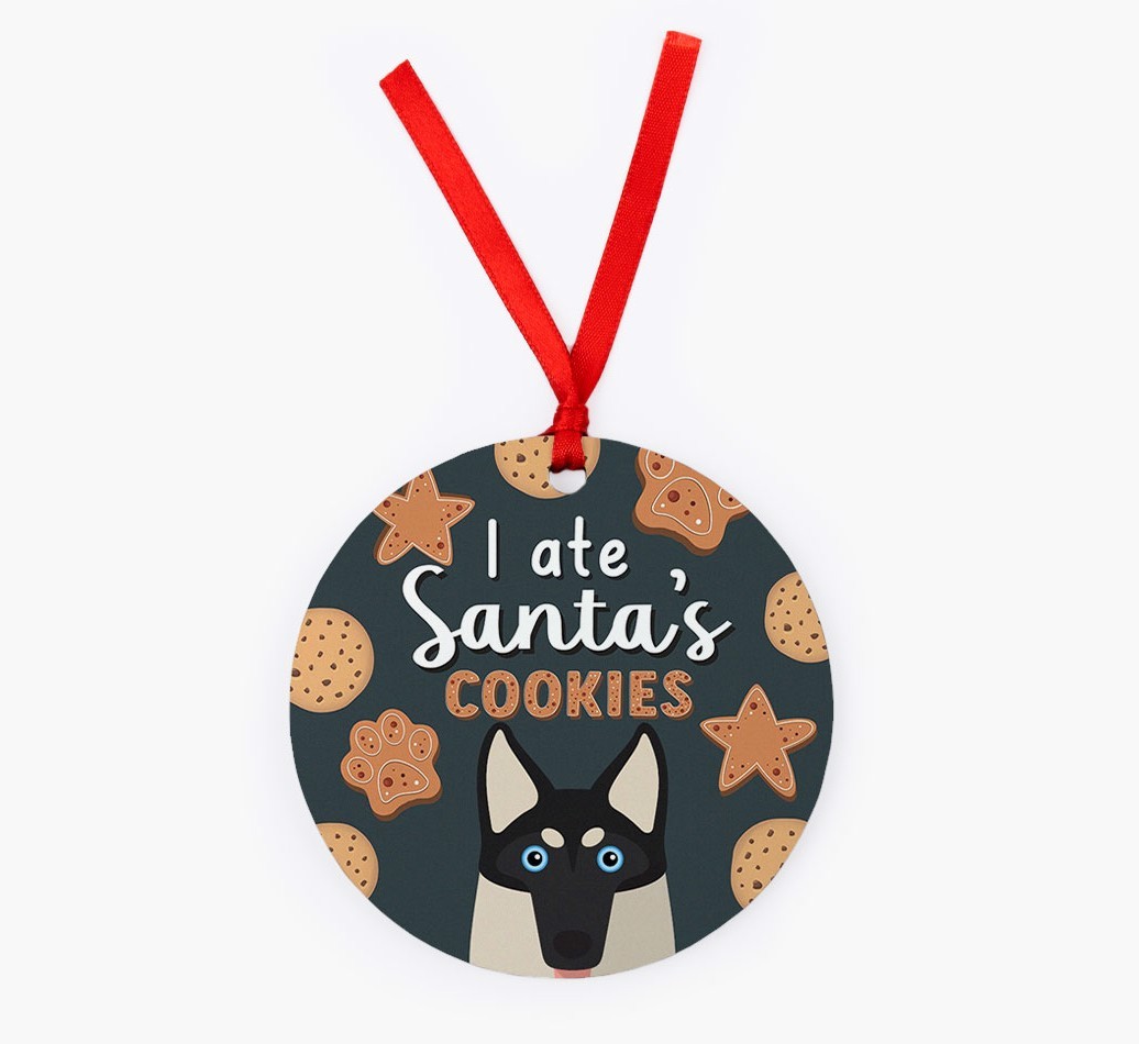 I Ate Santa's Cookies: Personalized {breedFullName} Christmas Decoration