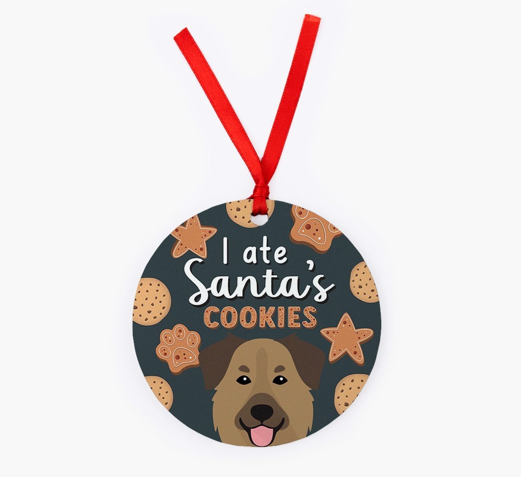 I Ate Santa's Cookies: Personalized {breedFullName} Christmas Decoration