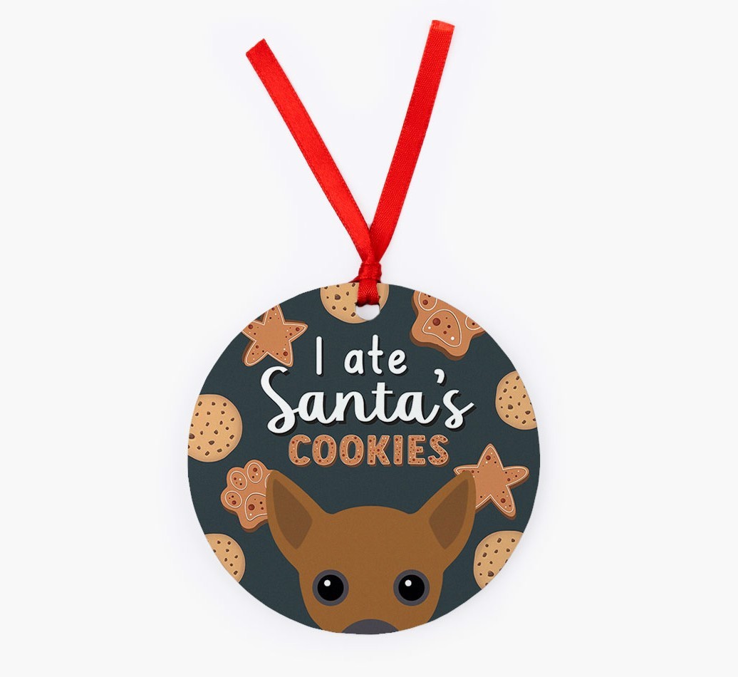 I Ate Santa's Cookies: Personalized {breedFullName} Christmas Decoration