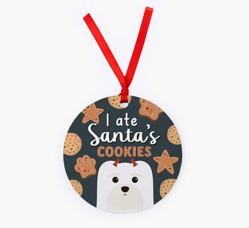 I Ate Santa's Cookies: Personalized {breedFullName} Christmas Decoration